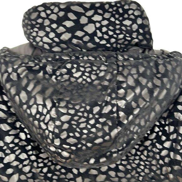 Diane von Furstenberg Metallic Animal Print Down Feather Puffer Jacket Coat Size - Picture 15 of 15